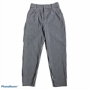 Zara Basic High Waisted gingham pants